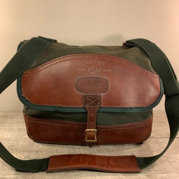 orvis leather bag